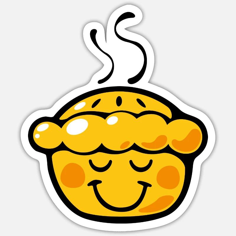 Smiley Humble Pie - Sticker size S (10 x 10 cm) - white matte