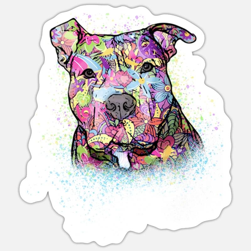 Pitbull - Sticker size S (10 x 10 cm) - white matte