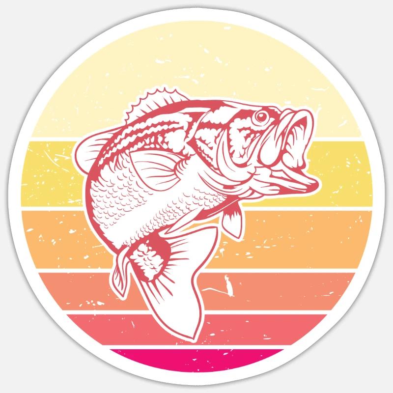 Perche prédatrice Sticker taille S (10 x 10 cm)