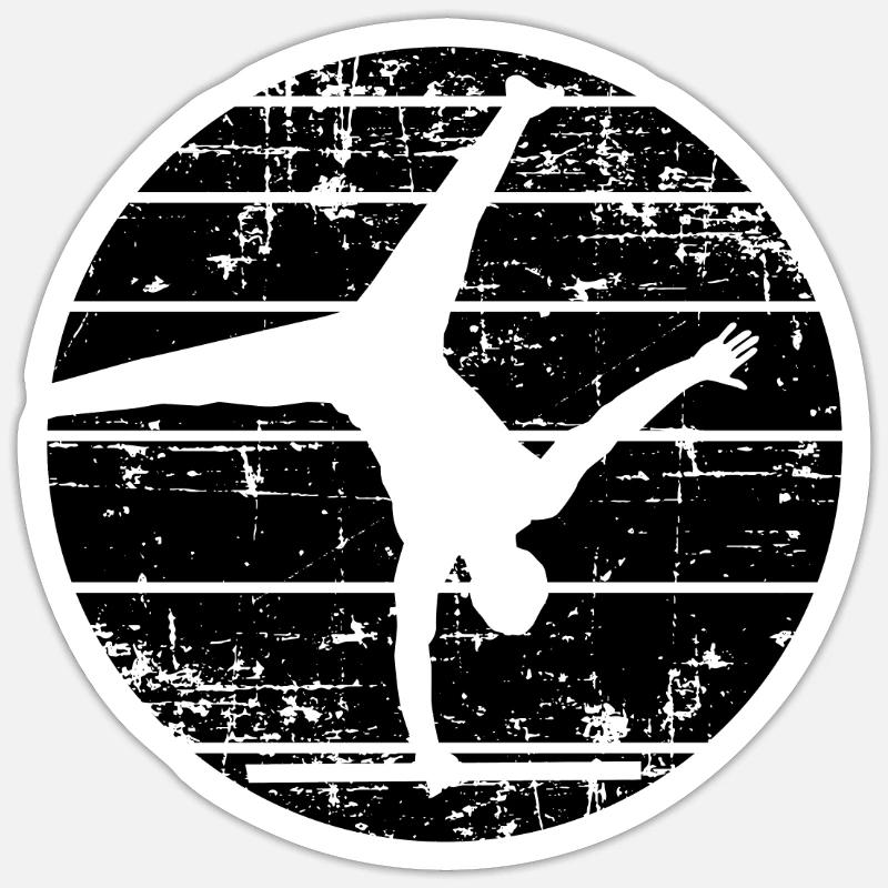 Breakdancer - Sticker Größe S (10 x 10 cm) - Mattweiß