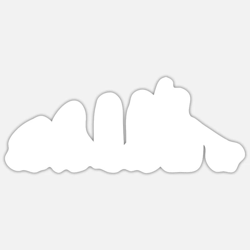 Evolution Pug - Sticker size S (10 x 10 cm) - white matte