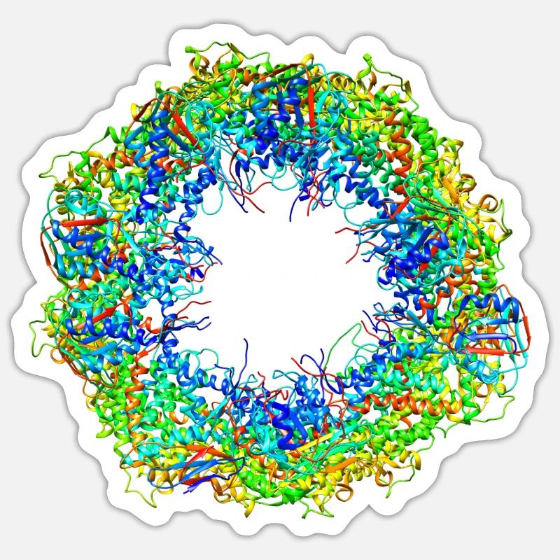 Structural biology chaperonin molecule Sticker size S (10 x 10 cm)