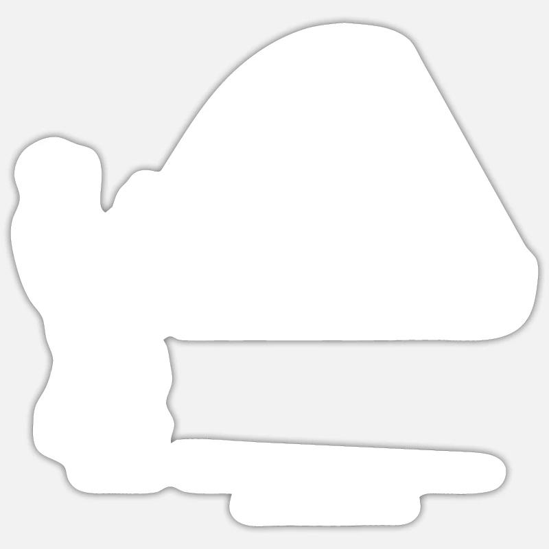 angling - Sticker size S (10 x 10 cm) - white matte