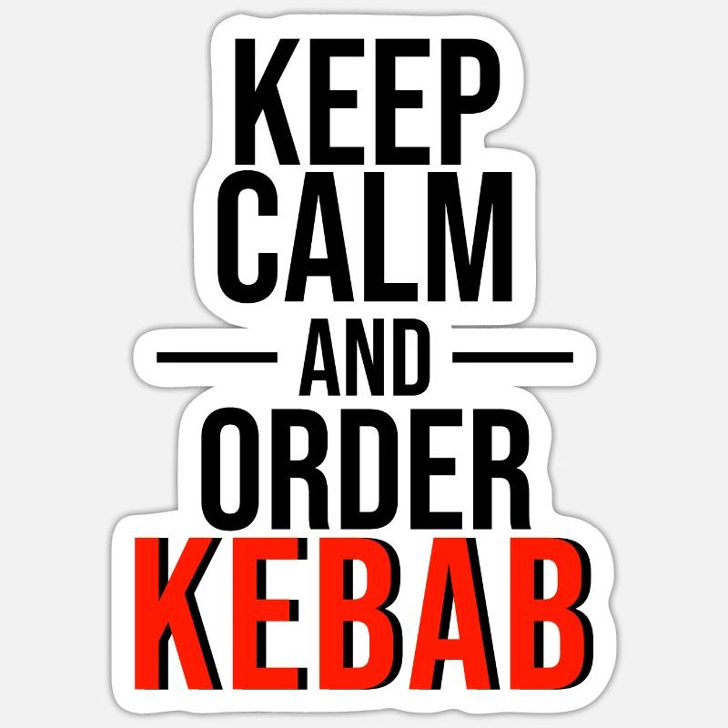 Order kebab - Sticker size S (10 x 10 cm) - white matte
