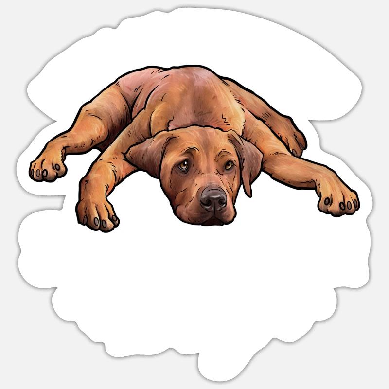 Rhodesian Ridgeback Sticker taille S (10 x 10 cm)