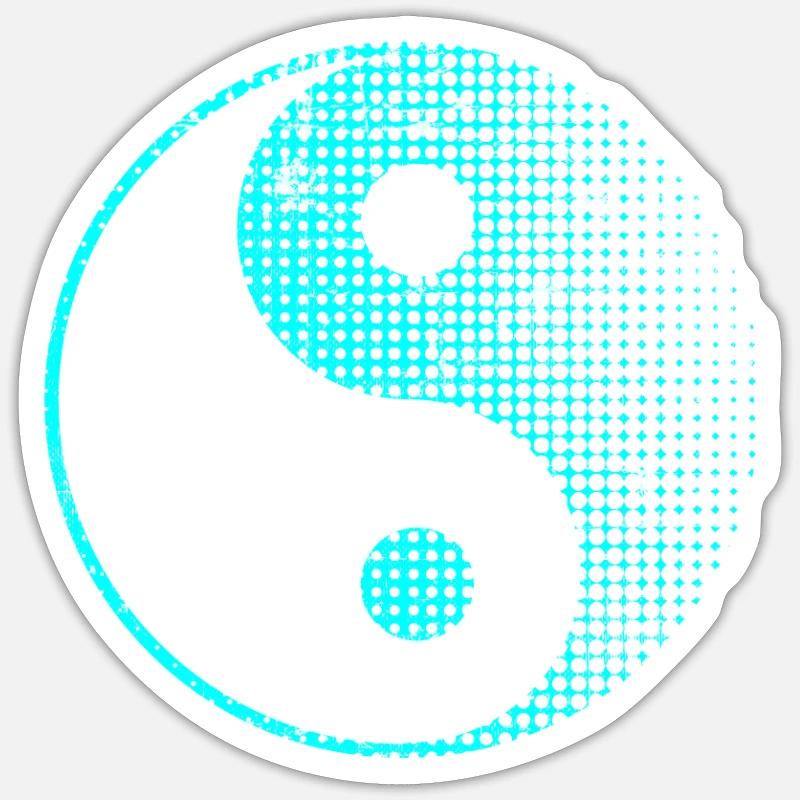Yin Yang - Sticker size S (10 x 10 cm) - white matte