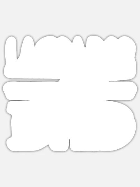 - Sticker size S (10 x 10 cm) - white matte