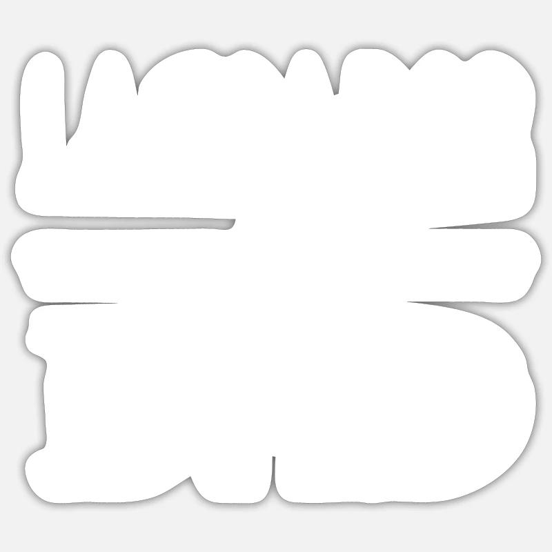 Labrador papa papa - Sticker taille S (10 x 10 cm) - blanc mat