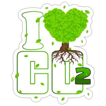 I LOVE CO2 Dieselfahrer Freiheit FCK GRN Anti Grün - Sticker Größe S (10 x 10 cm) - Mattweiß - Vorne