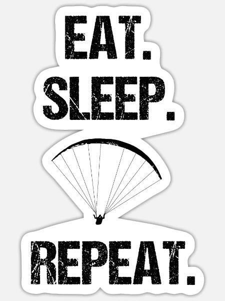 Parapente Parapente - Sticker taille S (10 x 10 cm) - blanc mat