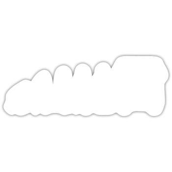 Bus driver shirt evolution bus driver - Sticker size S (10 x 10 cm) - white matte - Front