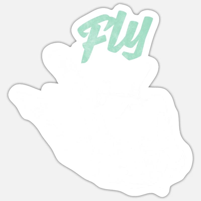Sky Diver Skydiving Fallschirmspringen Fliegen - Sticker Größe S (10 x 10 cm) - Mattweiß