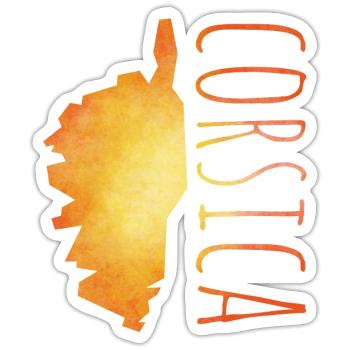 Corsica - Sticker Größe S (10 x 10 cm) - Mattweiß - Vorne