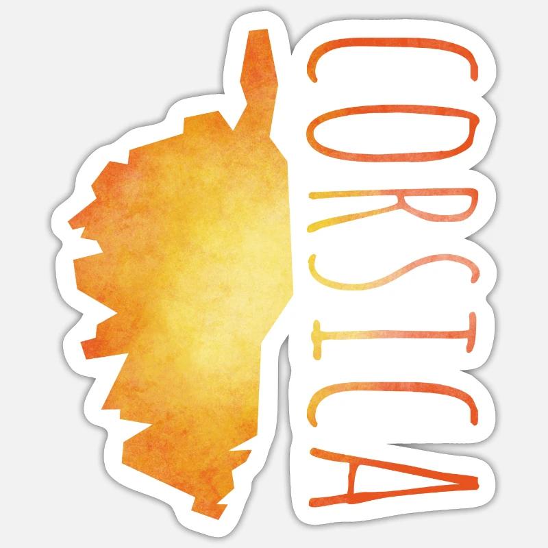 Corsica - Sticker size S (10 x 10 cm) - white matte