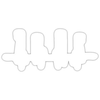 Gift for car tuning - Sticker size S (10 x 10 cm) - white matte - Front
