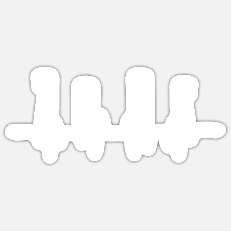 Cadeau pour voiture - Sticker taille S (10 x 10 cm) - blanc mat