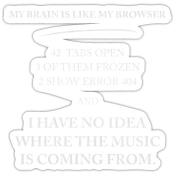 Chaotic head Internet - Sticker size S (10 x 10 cm) - white matte - Front