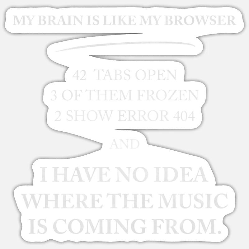 Chaotic head Internet Sticker size S (10 x 10 cm)