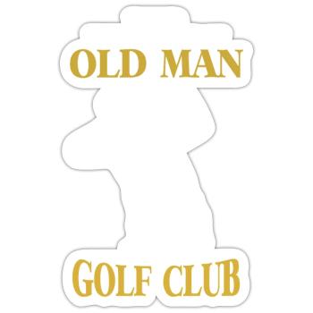 Golfer Shirt - Sticker Größe S (10 x 10 cm) - Mattweiß - Vorne