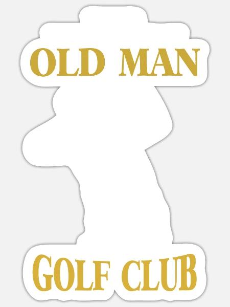 Golfer Shirt - Sticker Größe S (10 x 10 cm) - Mattweiß