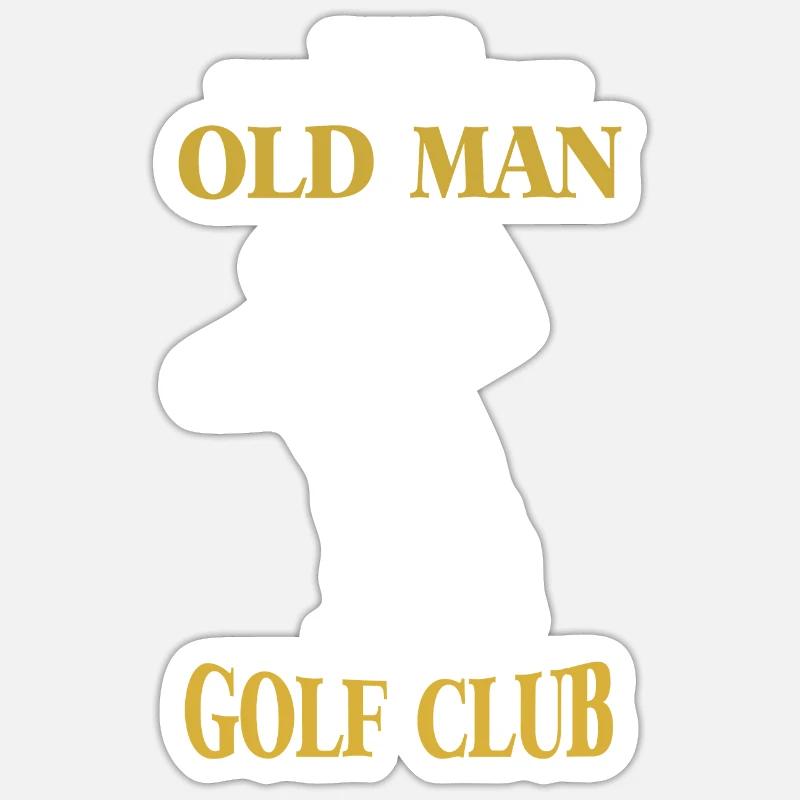 Chemise de golfeur - Sticker taille S (10 x 10 cm) - blanc mat