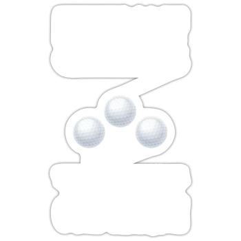 Golf Balls - Sticker Größe S (10 x 10 cm) - Mattweiß - Vorne