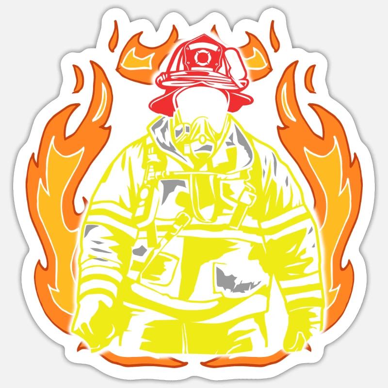 fire brigade - Sticker size S (10 x 10 cm) - white matte
