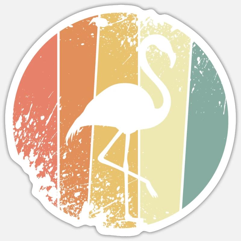 flamingo - Sticker size S (10 x 10 cm) - white matte