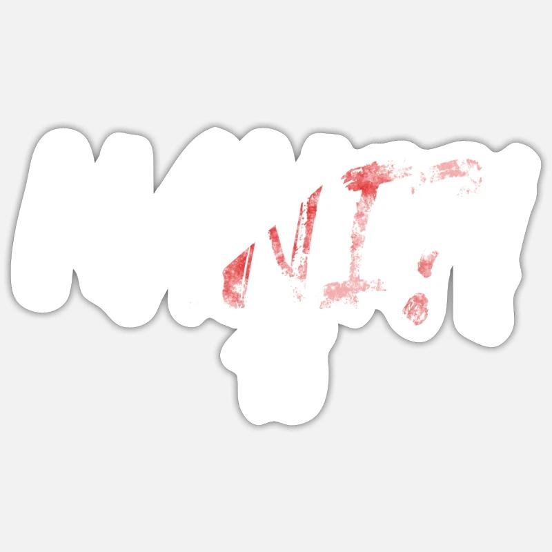 Nani Signification est ce que Anime Meme Gift - Sticker taille S (10 x 10 cm) - blanc mat