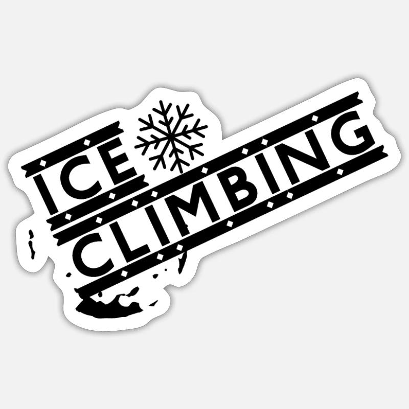 Eisklettern Sticker Größe S (10 x 10 cm)