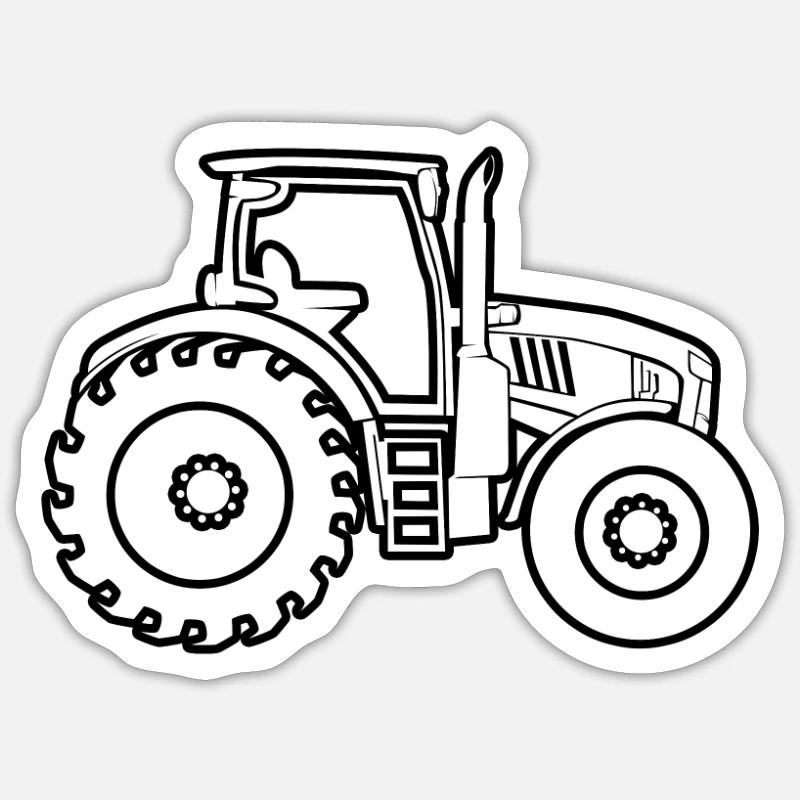 tractor - Sticker size S (10 x 10 cm) - white matte