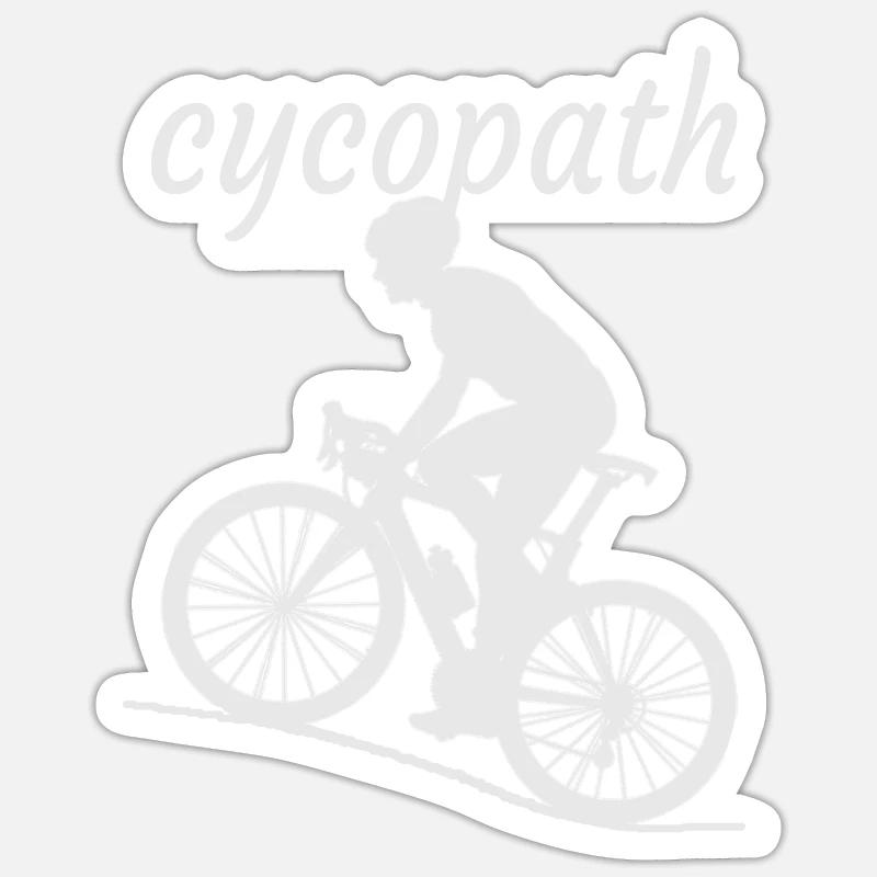 Cycopathe - Sticker taille S (10 x 10 cm) - blanc mat