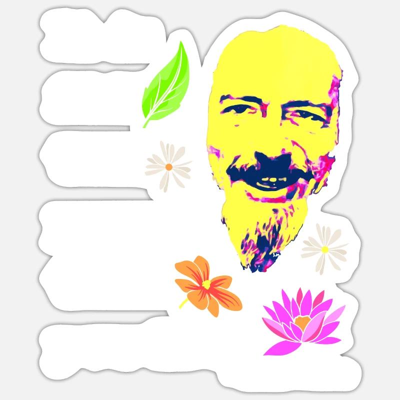 C’est dans le présent que vous vivez | Alan Watts Sticker taille S (10 x 10 cm)