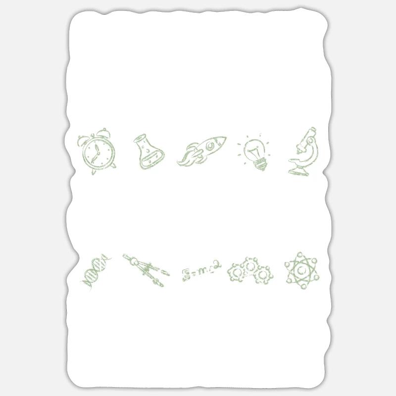 Science - Sticker taille S (10 x 10 cm) - blanc mat
