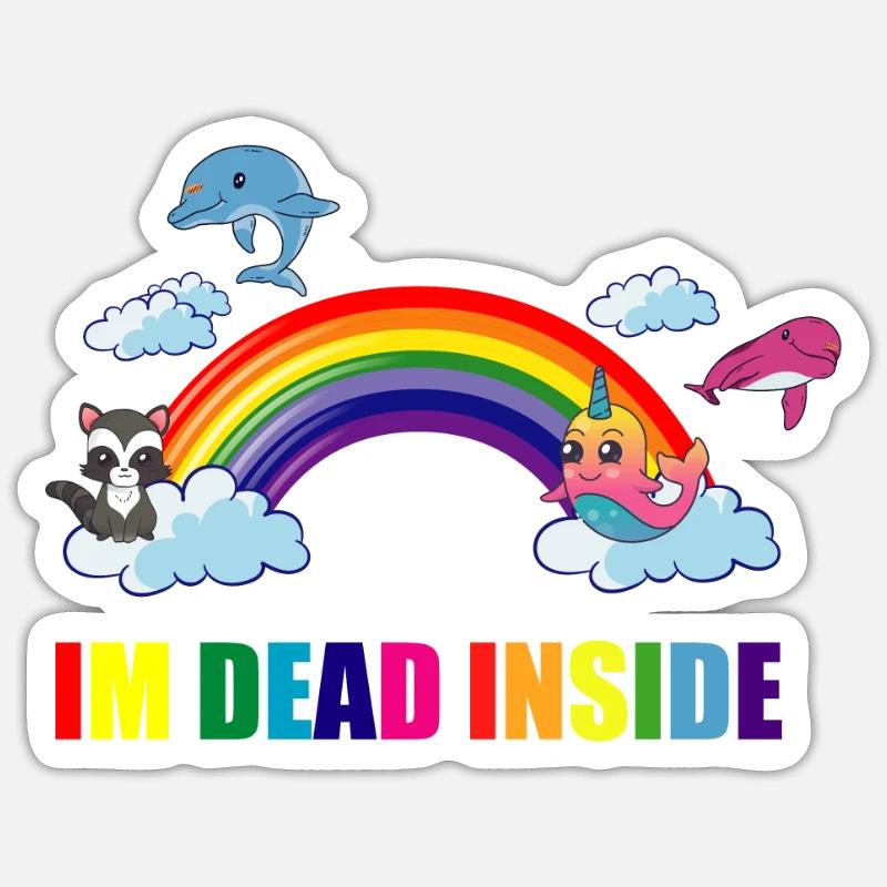 In the dead inside - Sticker size S (10 x 10 cm) - white matte