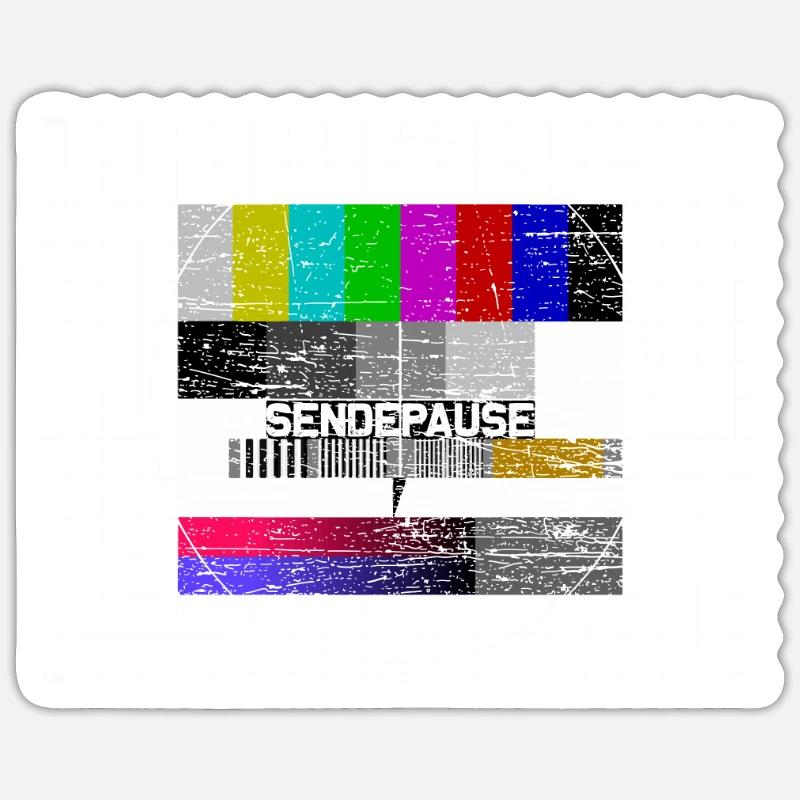 Testbild - Sticker Größe S (10 x 10 cm) - Mattweiß