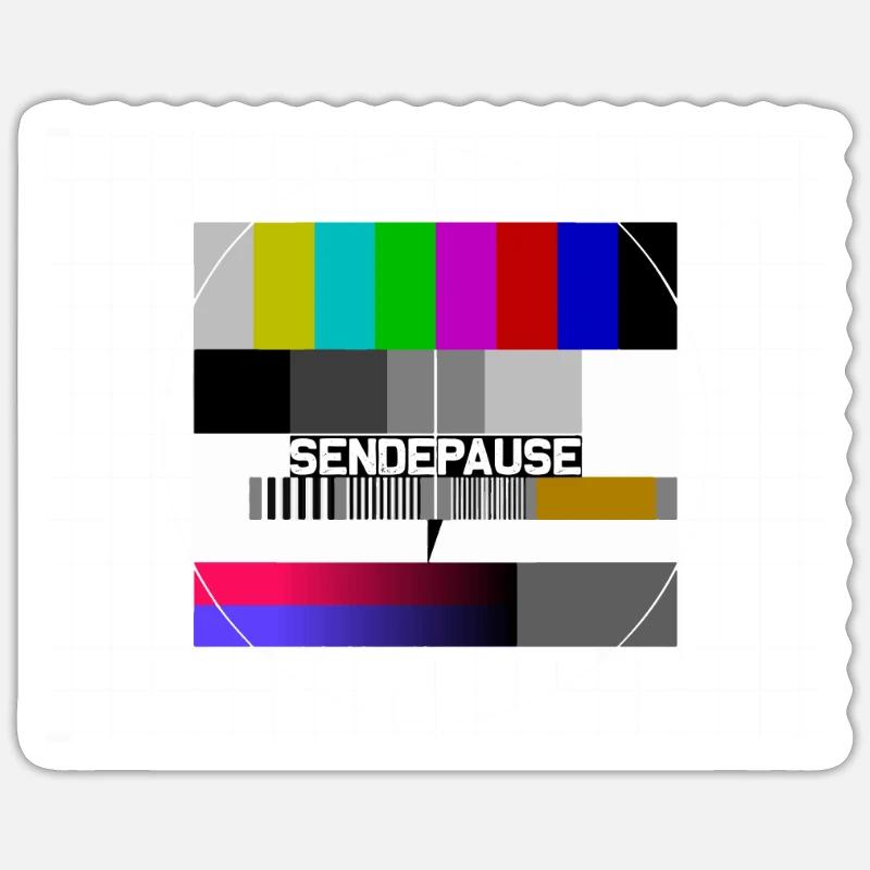 Test image broadcast break - Sticker size S (10 x 10 cm) - white matte