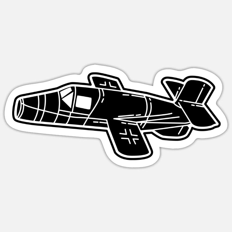 Bachem Ba 329 Natter rocket plane gift Sticker size S (10 x 10 cm)