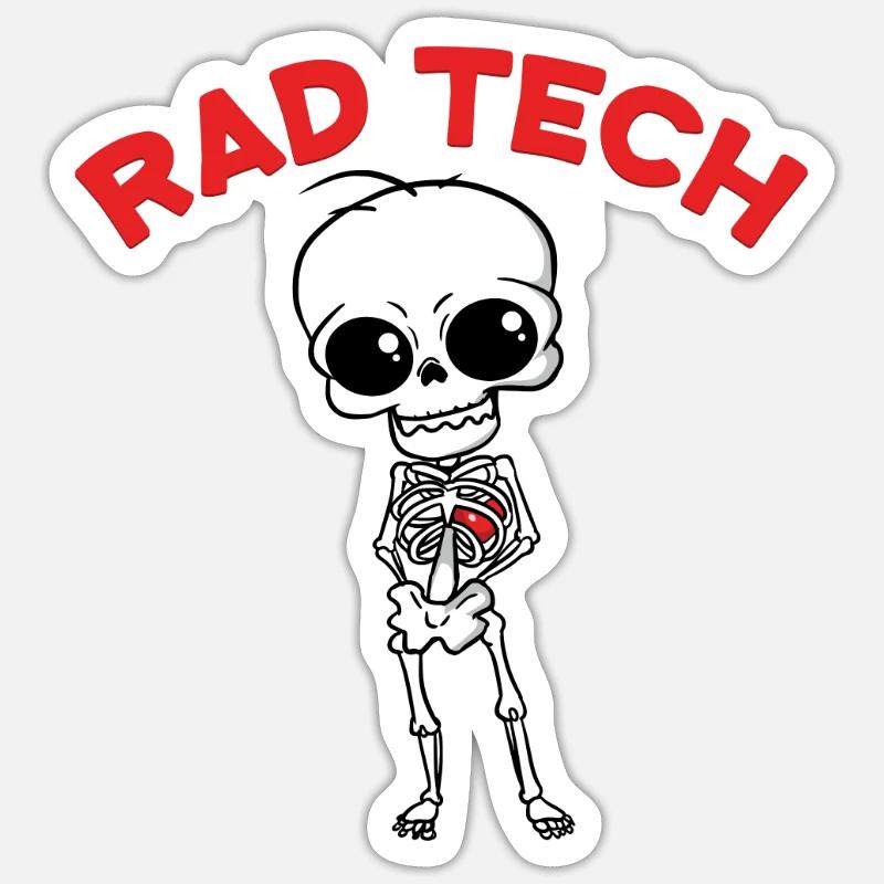 Radiology technician X-ray radiologist - Sticker size S (10 x 10 cm) - white matte