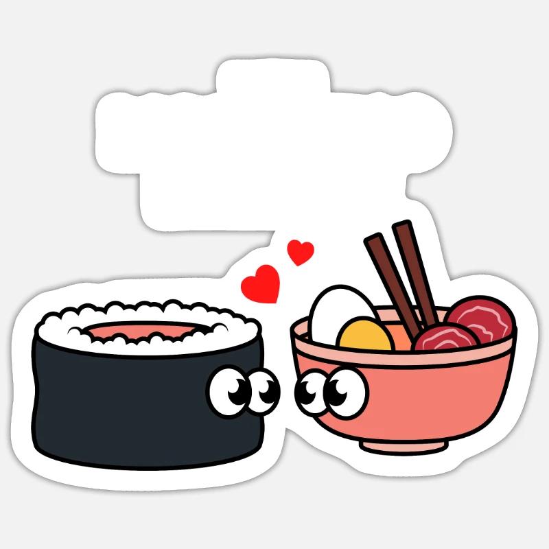 Miso - Sticker Größe S (10 x 10 cm) - Mattweiß