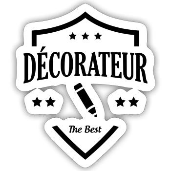 Designer / Dekorateur / Architekt / Dekoration / - Sticker Größe S (10 x 10 cm) - Mattweiß - Vorne