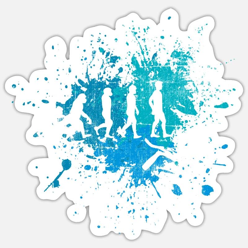plongeur - Sticker taille S (10 x 10 cm) - blanc mat