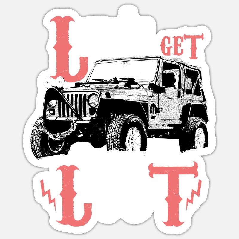 lets get lost - Sticker Größe S (10 x 10 cm) - Mattweiß