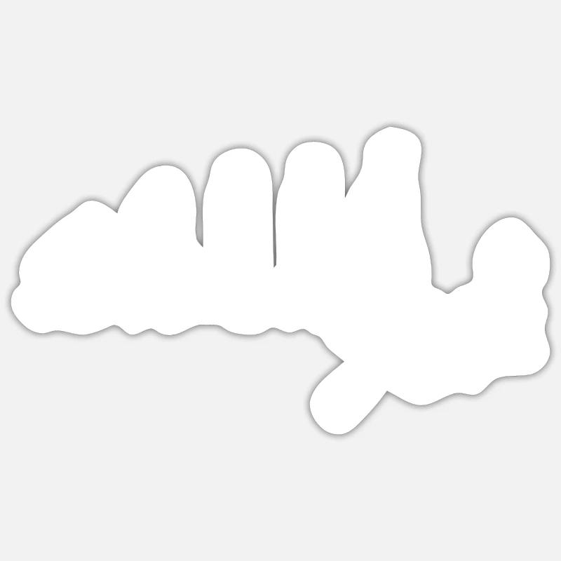 plongeur - Sticker taille S (10 x 10 cm) - blanc mat