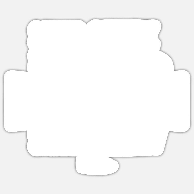 Samma Schworz, Samma Weiß, Samma Sturm - Sticker Größe S (10 x 10 cm) - Mattweiß