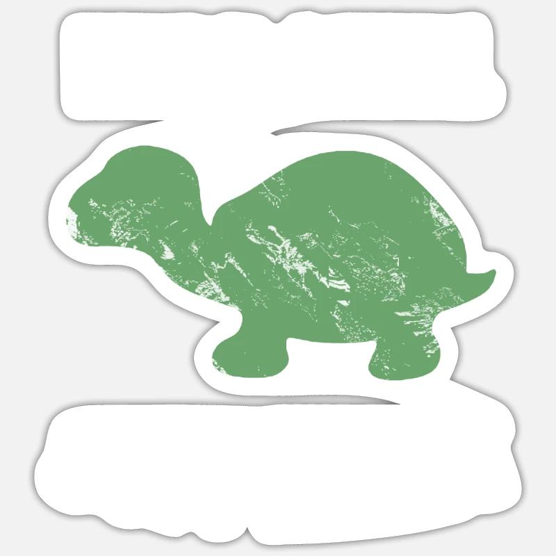 turtle - Sticker size S (10 x 10 cm) - white matte