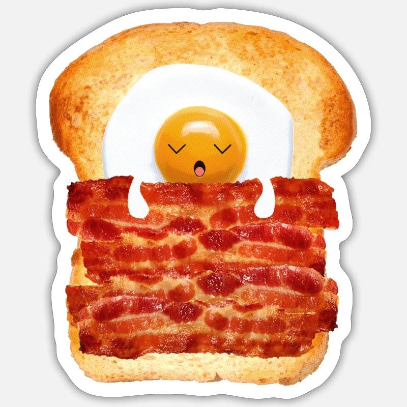Egg, Bacon & Toast - Sticker size S (10 x 10 cm) - white matte