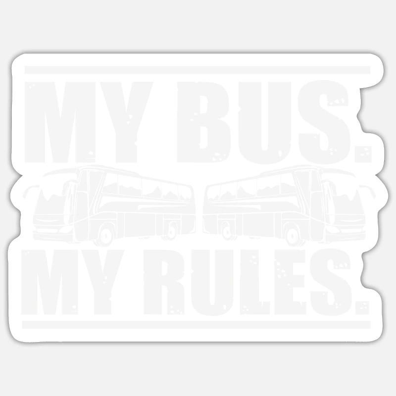 bus driver Sticker size S (10 x 10 cm)