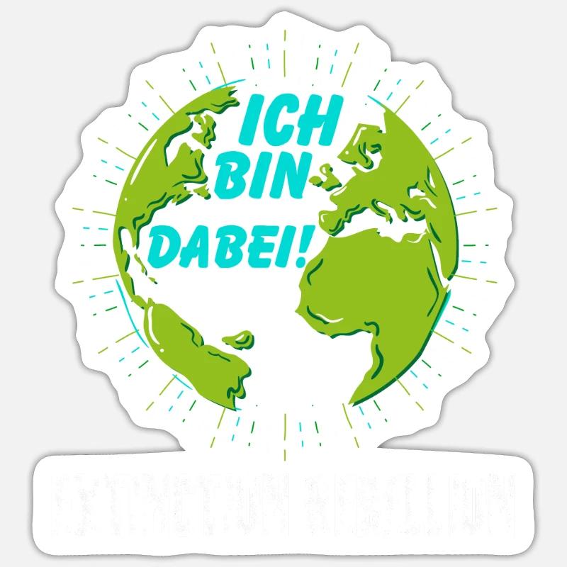 Je fais ça! Extinction Rébellion - Sticker taille S (10 x 10 cm) - blanc mat