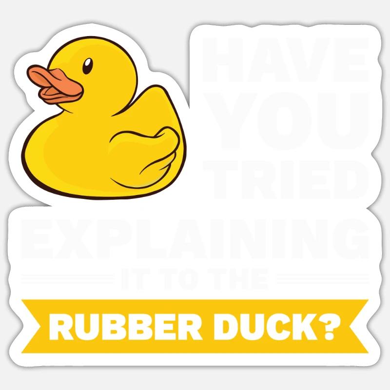Débogage de canard en caoutchouc programmeur Sticker taille S (10 x 10 cm)